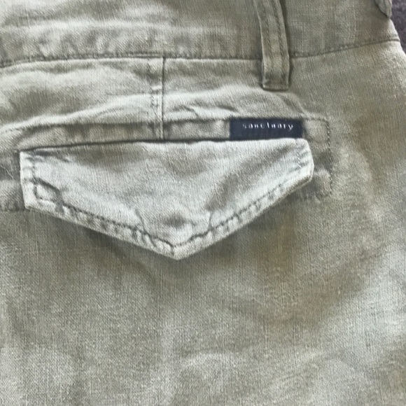 Sanctuary Terrain Linen Crop Cargo Pants Sz 32 - Picture 5 of 5